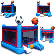 inflatable combo castle with slide